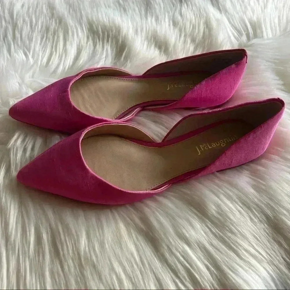 New J. McLaughlin Silk Pointy Shoes Sz 6 - Picture 3 of 10
